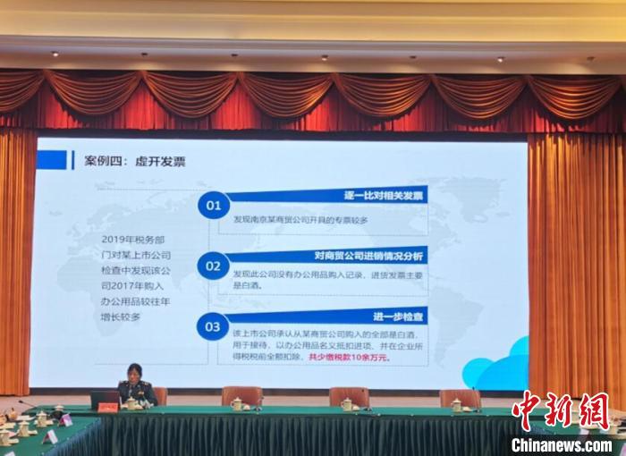 稅務部門通過宣講平臺等多種方式，針對上市企業(yè)可能存在的財務風險，通過“個案分析”打好“預防針”?！≈芊f 攝